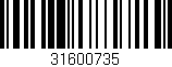 Código de barras (EAN, GTIN, SKU, ISBN): '31600735'