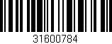 Código de barras (EAN, GTIN, SKU, ISBN): '31600784'