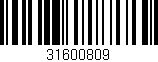 Código de barras (EAN, GTIN, SKU, ISBN): '31600809'