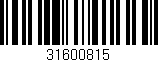 Código de barras (EAN, GTIN, SKU, ISBN): '31600815'