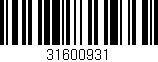 Código de barras (EAN, GTIN, SKU, ISBN): '31600931'