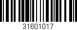 Código de barras (EAN, GTIN, SKU, ISBN): '31601017'