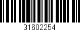 Código de barras (EAN, GTIN, SKU, ISBN): '31602254'