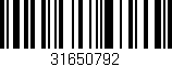 Código de barras (EAN, GTIN, SKU, ISBN): '31650792'