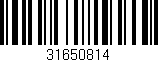 Código de barras (EAN, GTIN, SKU, ISBN): '31650814'