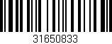Código de barras (EAN, GTIN, SKU, ISBN): '31650833'