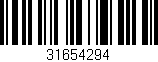 Código de barras (EAN, GTIN, SKU, ISBN): '31654294'