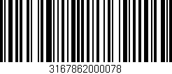 Código de barras (EAN, GTIN, SKU, ISBN): '3167862000078'