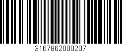 Código de barras (EAN, GTIN, SKU, ISBN): '3167862000207'