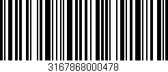 Código de barras (EAN, GTIN, SKU, ISBN): '3167868000478'