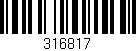 Código de barras (EAN, GTIN, SKU, ISBN): '316817'