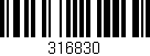 Código de barras (EAN, GTIN, SKU, ISBN): '316830'