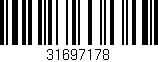 Código de barras (EAN, GTIN, SKU, ISBN): '31697178'