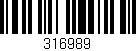 Código de barras (EAN, GTIN, SKU, ISBN): '316989'