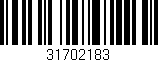 Código de barras (EAN, GTIN, SKU, ISBN): '31702183'