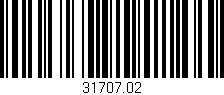 Código de barras (EAN, GTIN, SKU, ISBN): '31707.02'