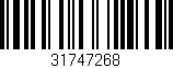 Código de barras (EAN, GTIN, SKU, ISBN): '31747268'