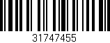 Código de barras (EAN, GTIN, SKU, ISBN): '31747455'