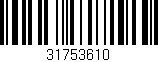 Código de barras (EAN, GTIN, SKU, ISBN): '31753610'