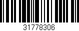 Código de barras (EAN, GTIN, SKU, ISBN): '31778306'