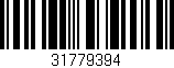 Código de barras (EAN, GTIN, SKU, ISBN): '31779394'