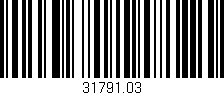 Código de barras (EAN, GTIN, SKU, ISBN): '31791.03'