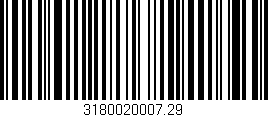 Código de barras (EAN, GTIN, SKU, ISBN): '3180020007.29'