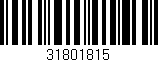 Código de barras (EAN, GTIN, SKU, ISBN): '31801815'