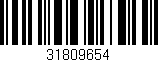 Código de barras (EAN, GTIN, SKU, ISBN): '31809654'