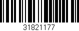 Código de barras (EAN, GTIN, SKU, ISBN): '31821177'