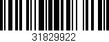 Código de barras (EAN, GTIN, SKU, ISBN): '31829922'