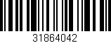 Código de barras (EAN, GTIN, SKU, ISBN): '31864042'