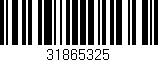 Código de barras (EAN, GTIN, SKU, ISBN): '31865325'