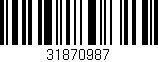 Código de barras (EAN, GTIN, SKU, ISBN): '31870987'