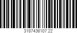 Código de barras (EAN, GTIN, SKU, ISBN): '3187438107.22'