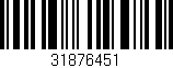 Código de barras (EAN, GTIN, SKU, ISBN): '31876451'