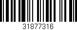 Código de barras (EAN, GTIN, SKU, ISBN): '31877316'