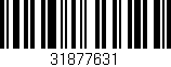 Código de barras (EAN, GTIN, SKU, ISBN): '31877631'