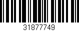 Código de barras (EAN, GTIN, SKU, ISBN): '31877749'