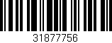 Código de barras (EAN, GTIN, SKU, ISBN): '31877756'