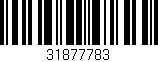 Código de barras (EAN, GTIN, SKU, ISBN): '31877783'