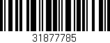 Código de barras (EAN, GTIN, SKU, ISBN): '31877785'