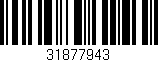 Código de barras (EAN, GTIN, SKU, ISBN): '31877943'