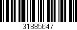 Código de barras (EAN, GTIN, SKU, ISBN): '31885647'