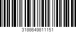 Código de barras (EAN, GTIN, SKU, ISBN): '3188649811151'