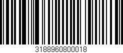 Código de barras (EAN, GTIN, SKU, ISBN): '3188960800018'