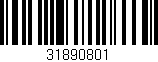 Código de barras (EAN, GTIN, SKU, ISBN): '31890801'