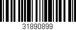 Código de barras (EAN, GTIN, SKU, ISBN): '31890899'