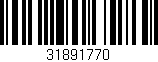 Código de barras (EAN, GTIN, SKU, ISBN): '31891770'