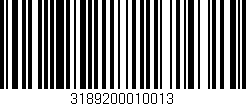 Código de barras (EAN, GTIN, SKU, ISBN): '3189200010013'